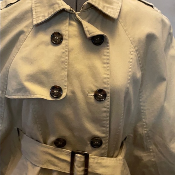 Anthropologie Tulle Double breasted Cape Jacket Khaki - Picture 3 of 9